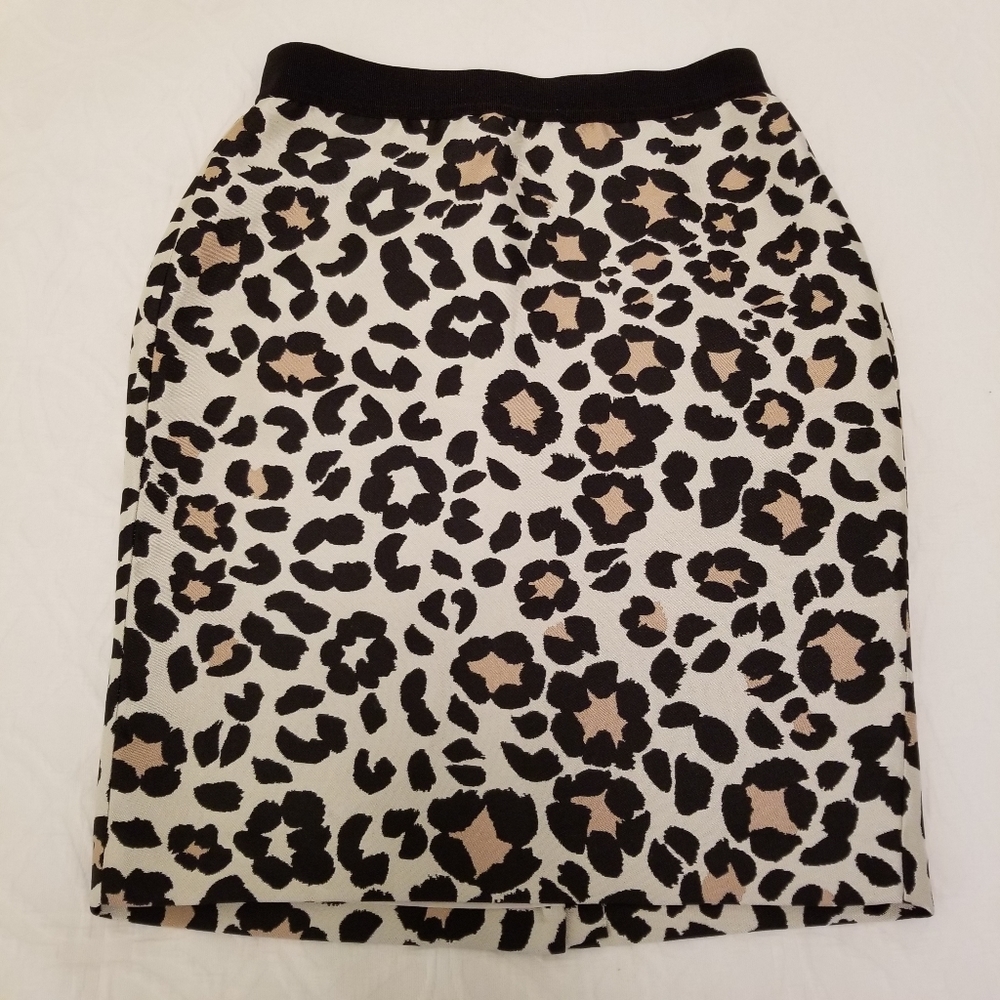Ann Taylor Spring Leopard Skirt Size 4